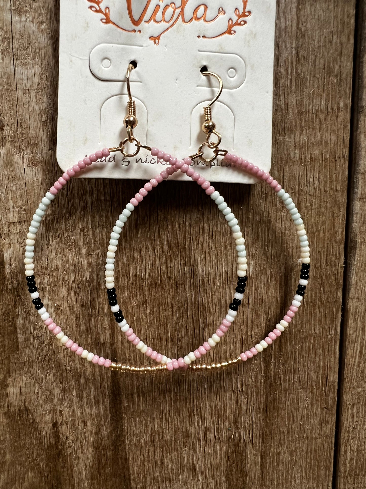 Beaded Hoops (See other Colors)