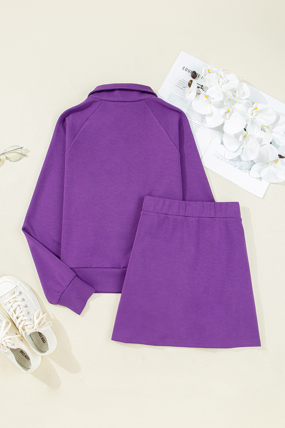 Purplish 2 Piece Skort Set