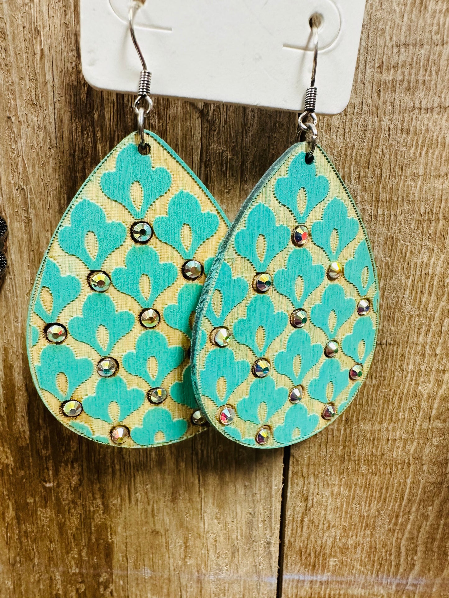 Blingy Wooden Tear Drop (See other Colors)