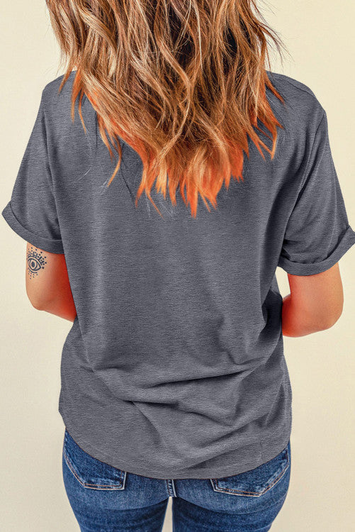 Grey Softball Bow Tee