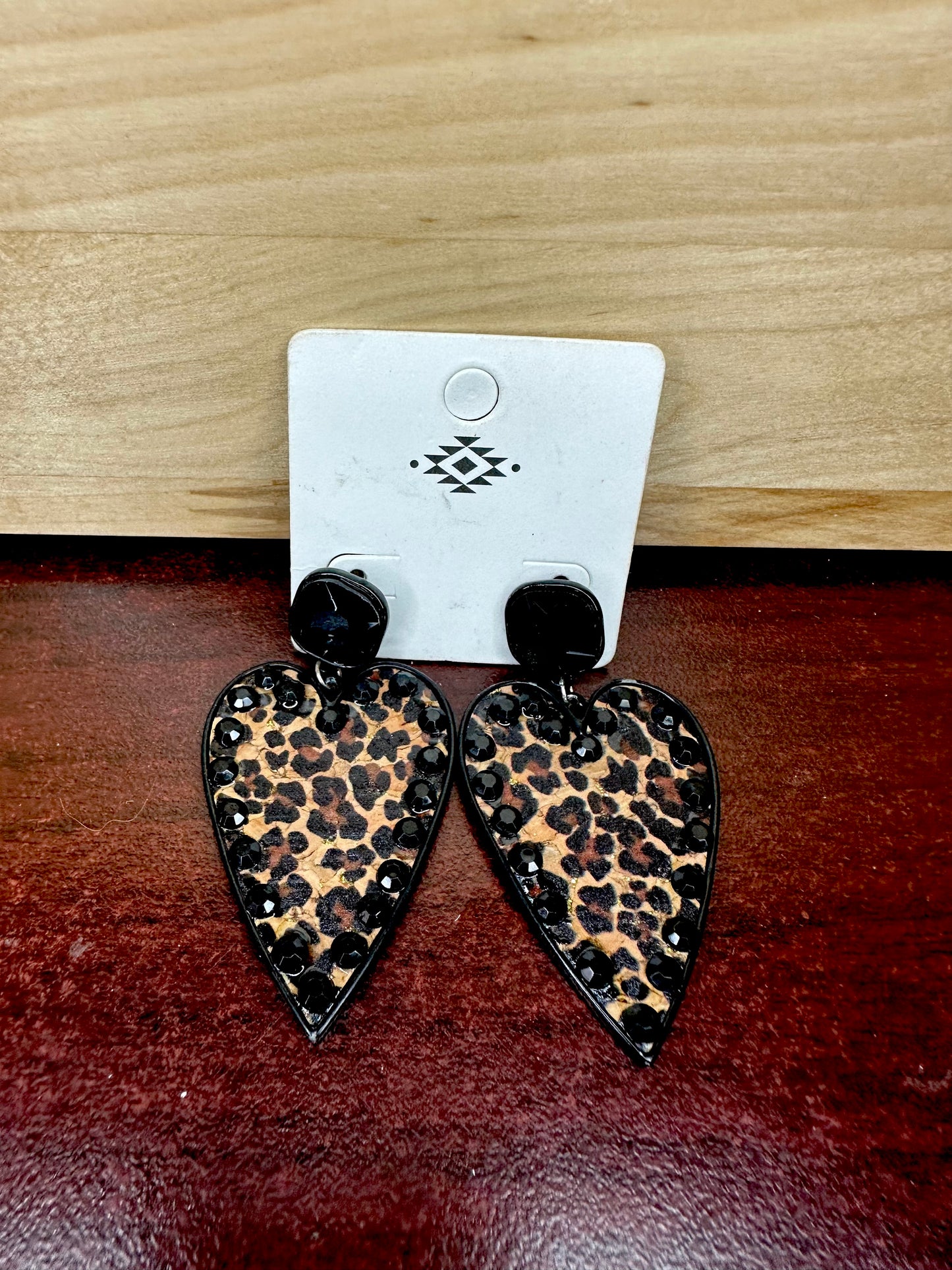 Cheetah Hearts Studs (See other Colors)