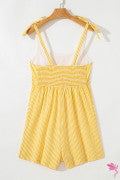 Cutie Yellow & White Romper