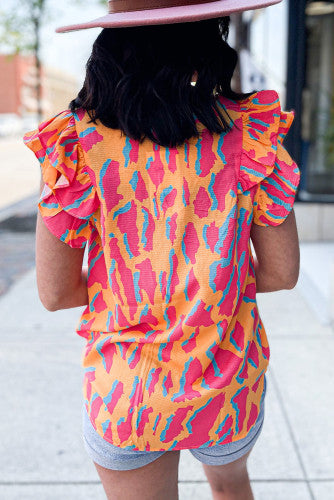 Colorful Leopard Blouse