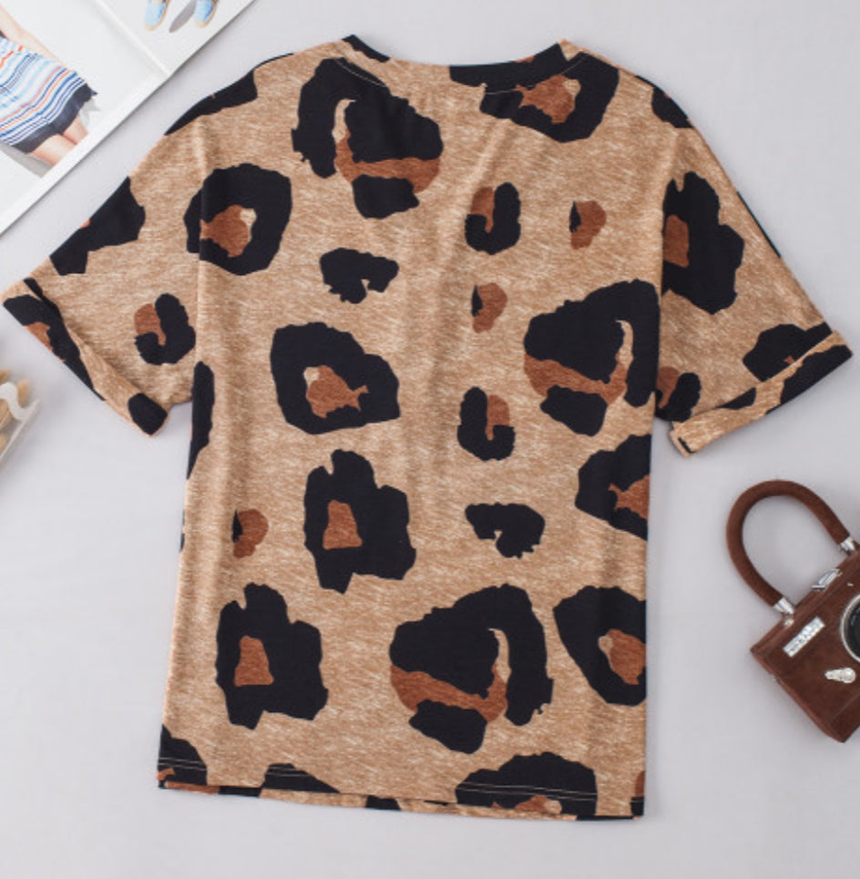 Tan Leopard Top