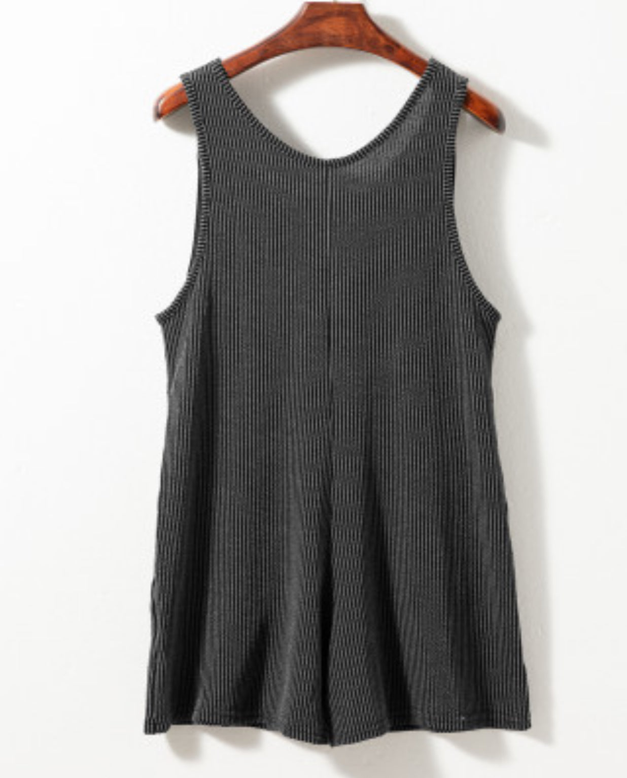 Grey Ribbed Romper