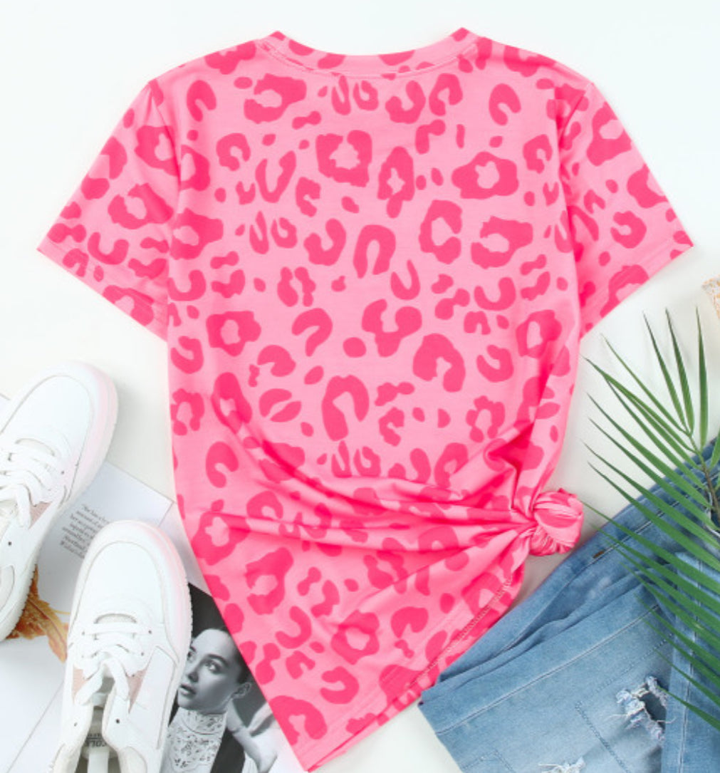 Pink Leopard Top