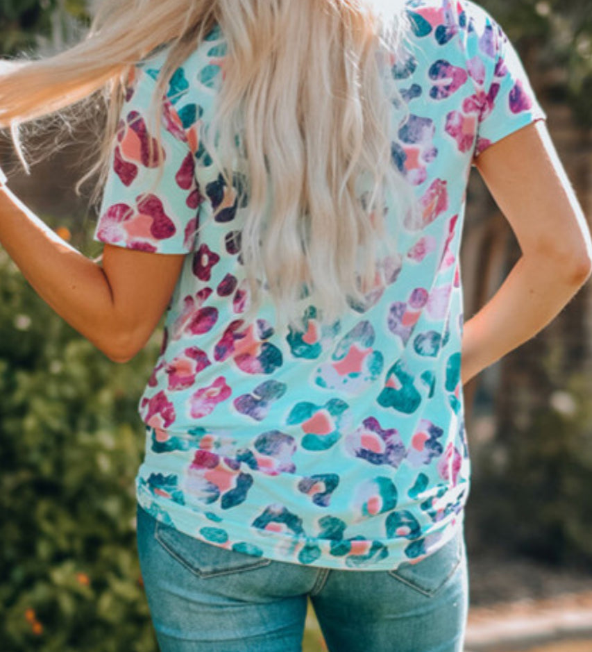 Leopard V-Neck Top