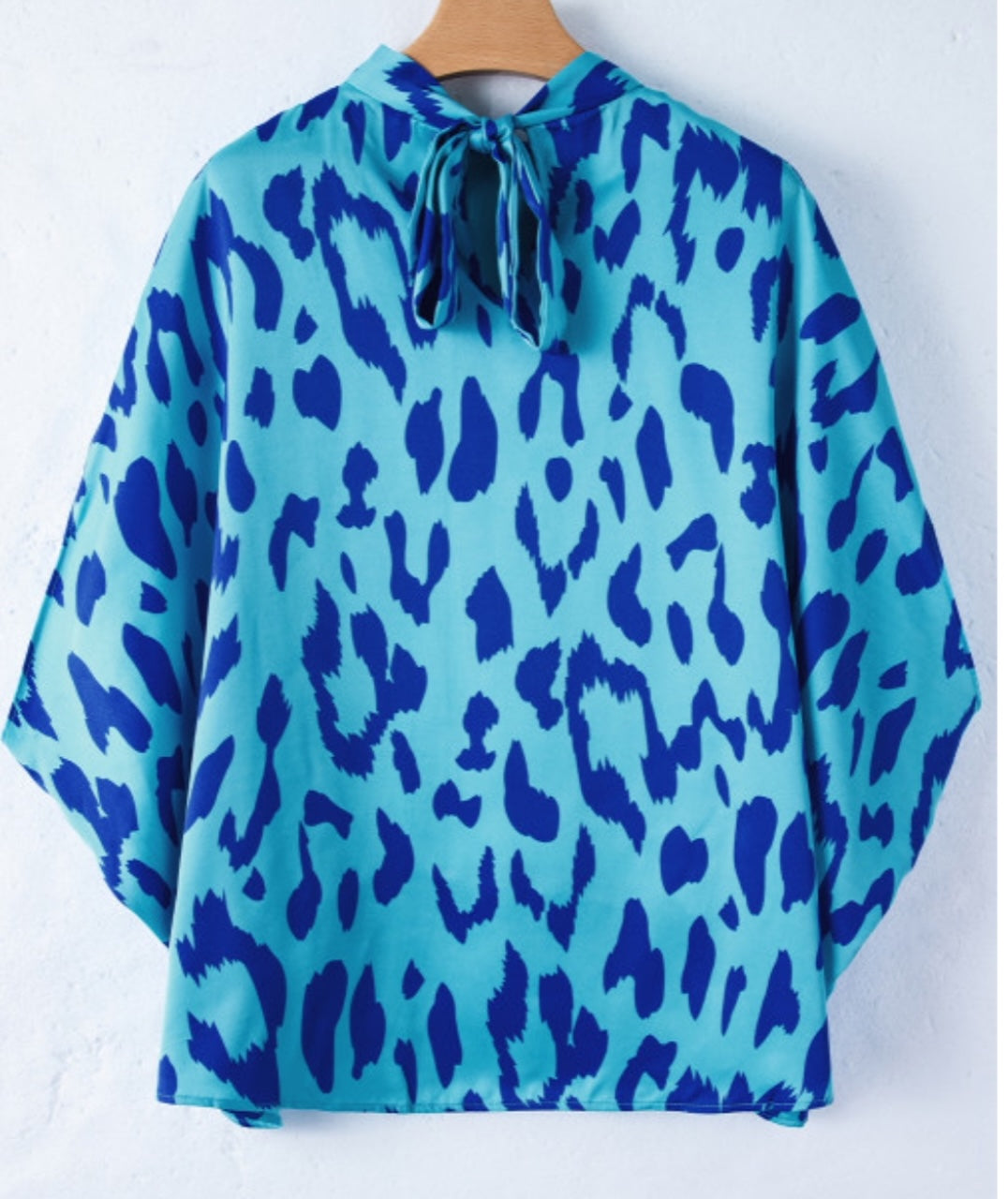 Blue Cheetah Blouse