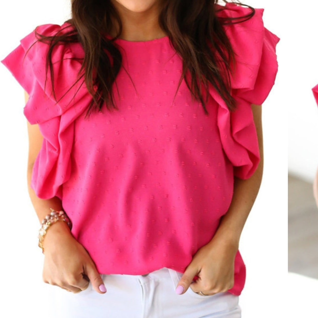 Pink Ruffled Blouse