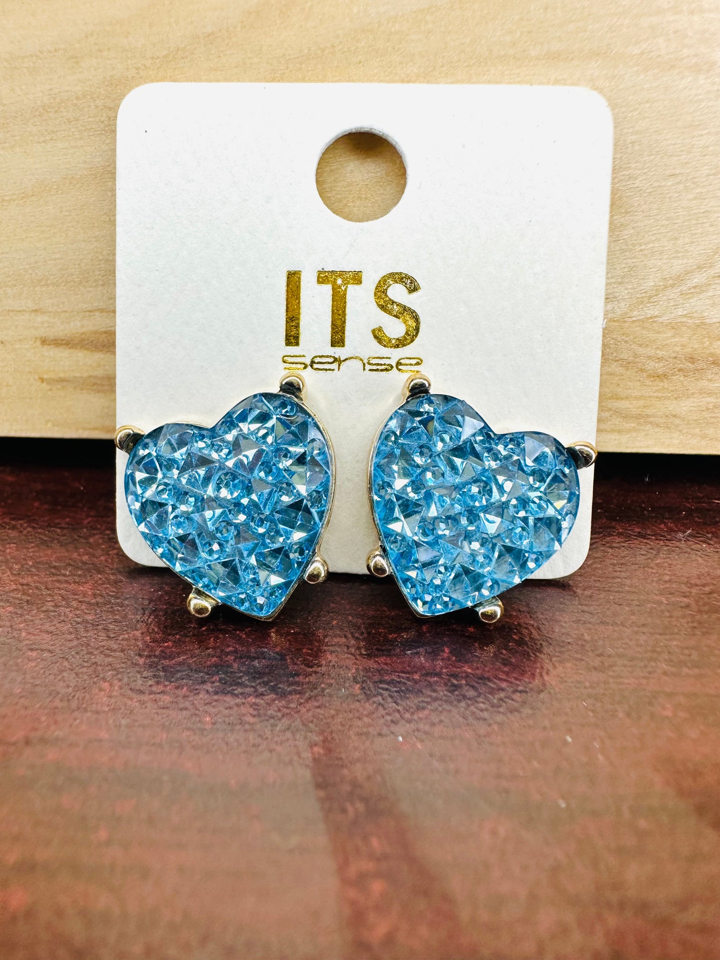 Jeweled Heart Studs (See other Colors)