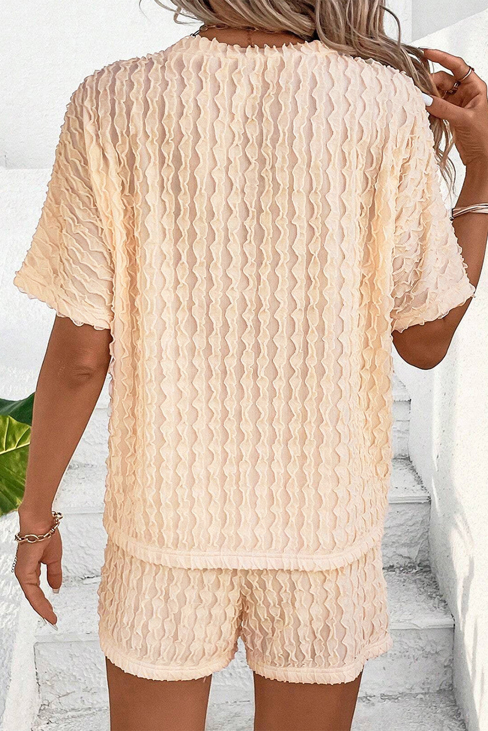 Cream Short Set