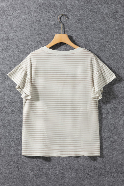 Cream Stripes Tee