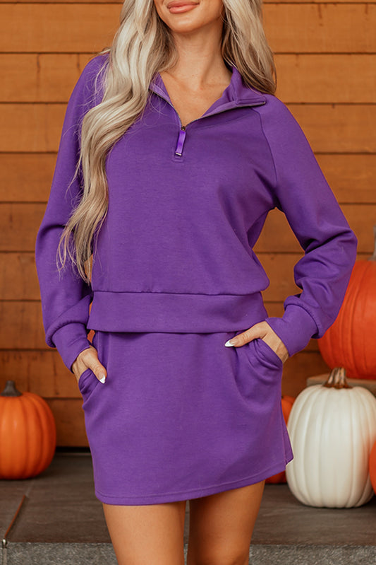 Purplish 2 Piece Skort Set