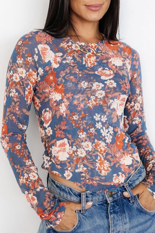 Floral Mesh LS