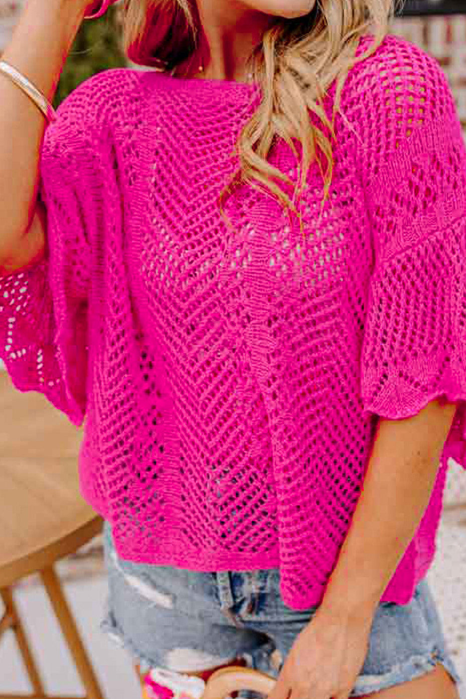 Pink Netted Top