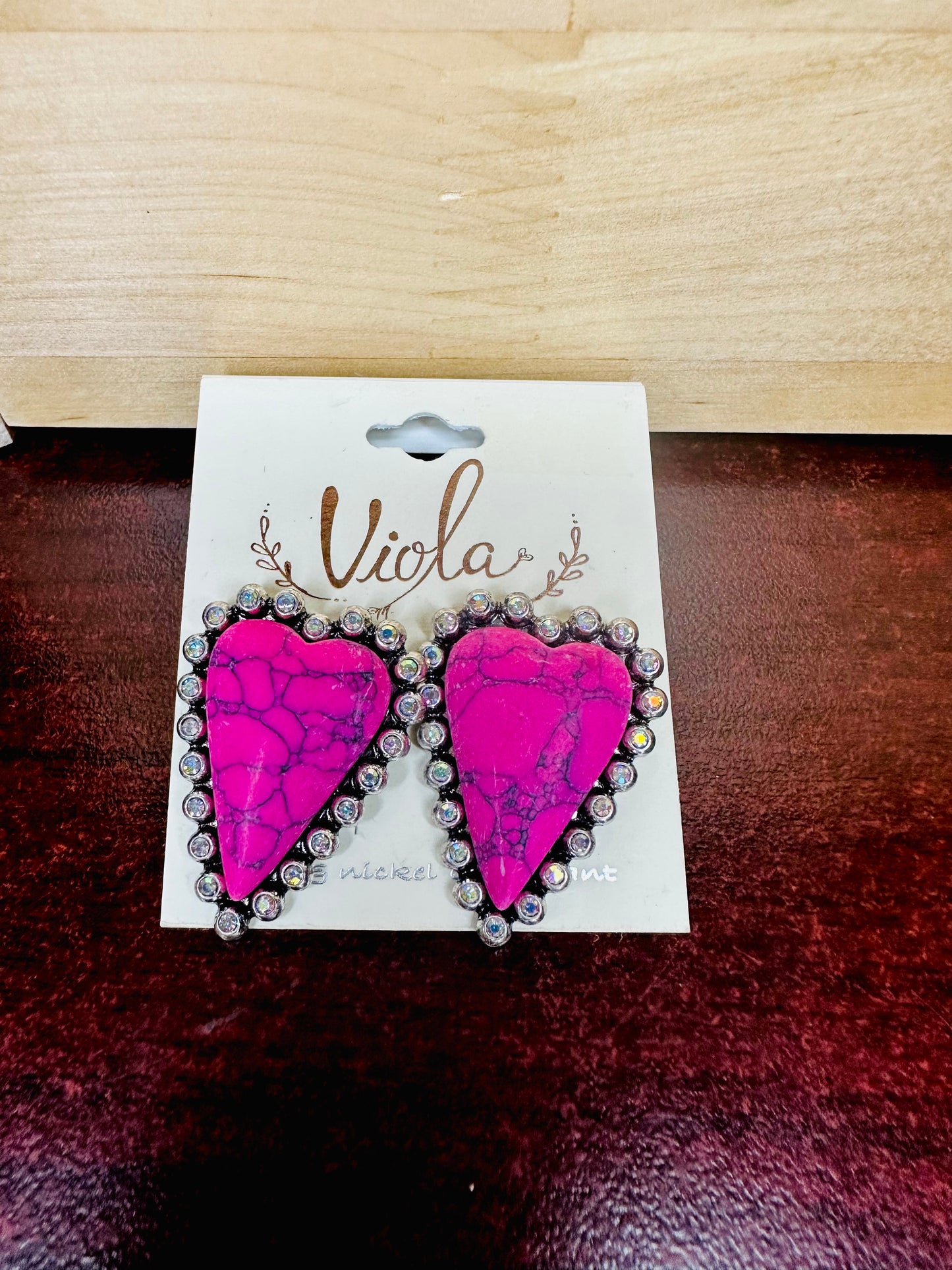 Stone Heart Stud (See other Colors)