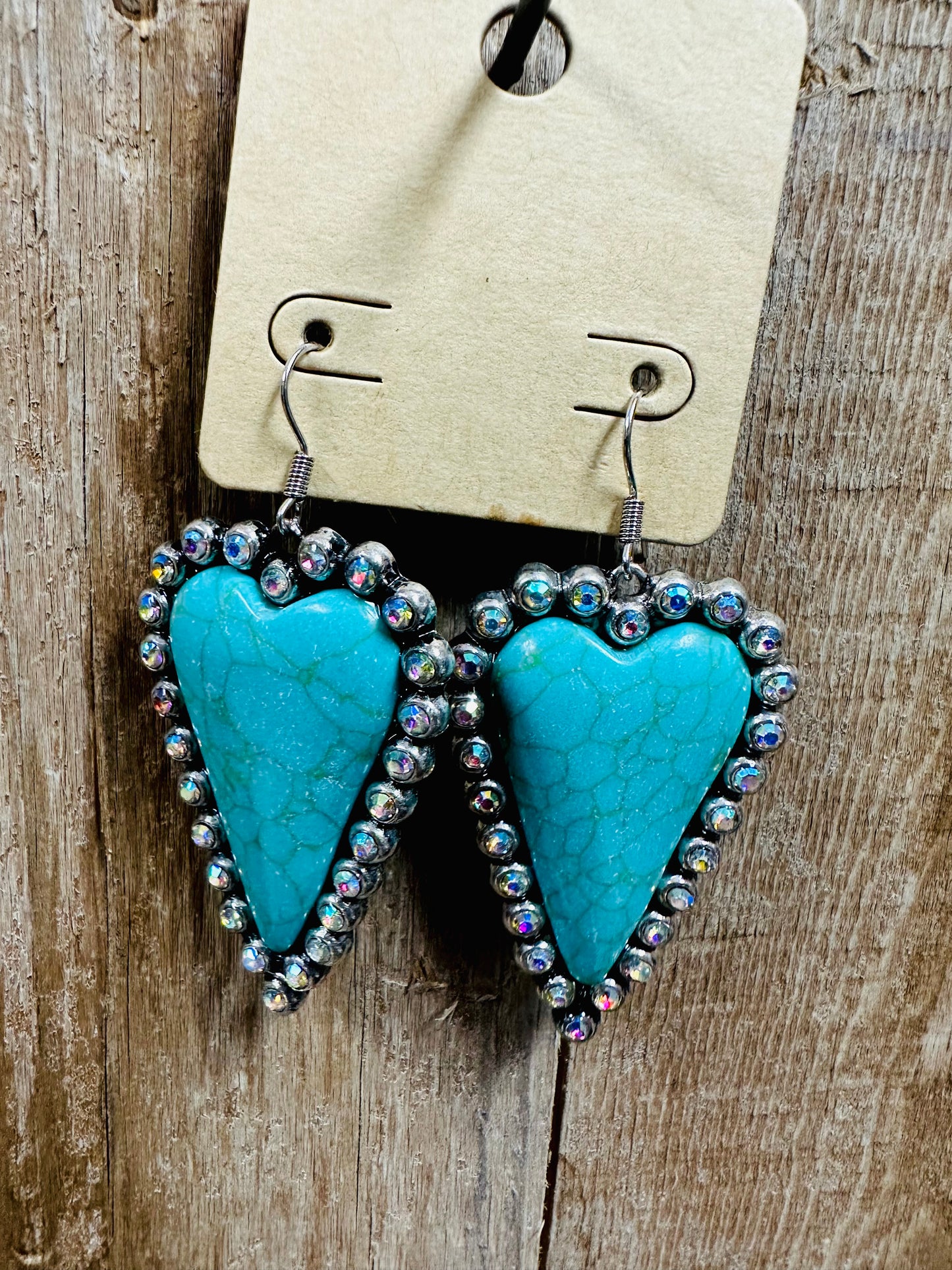 Dangly Stone Hearts (See other Colors)