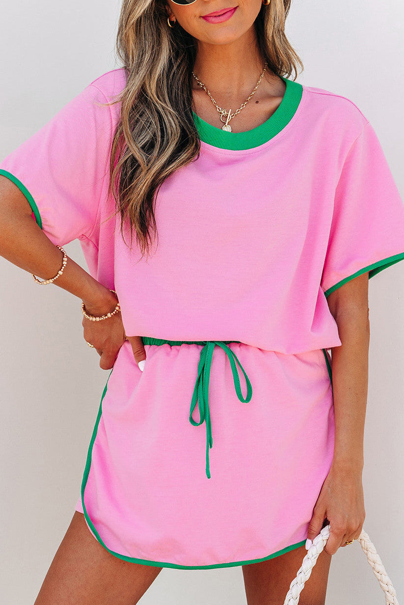 Pink & Green Skort Set