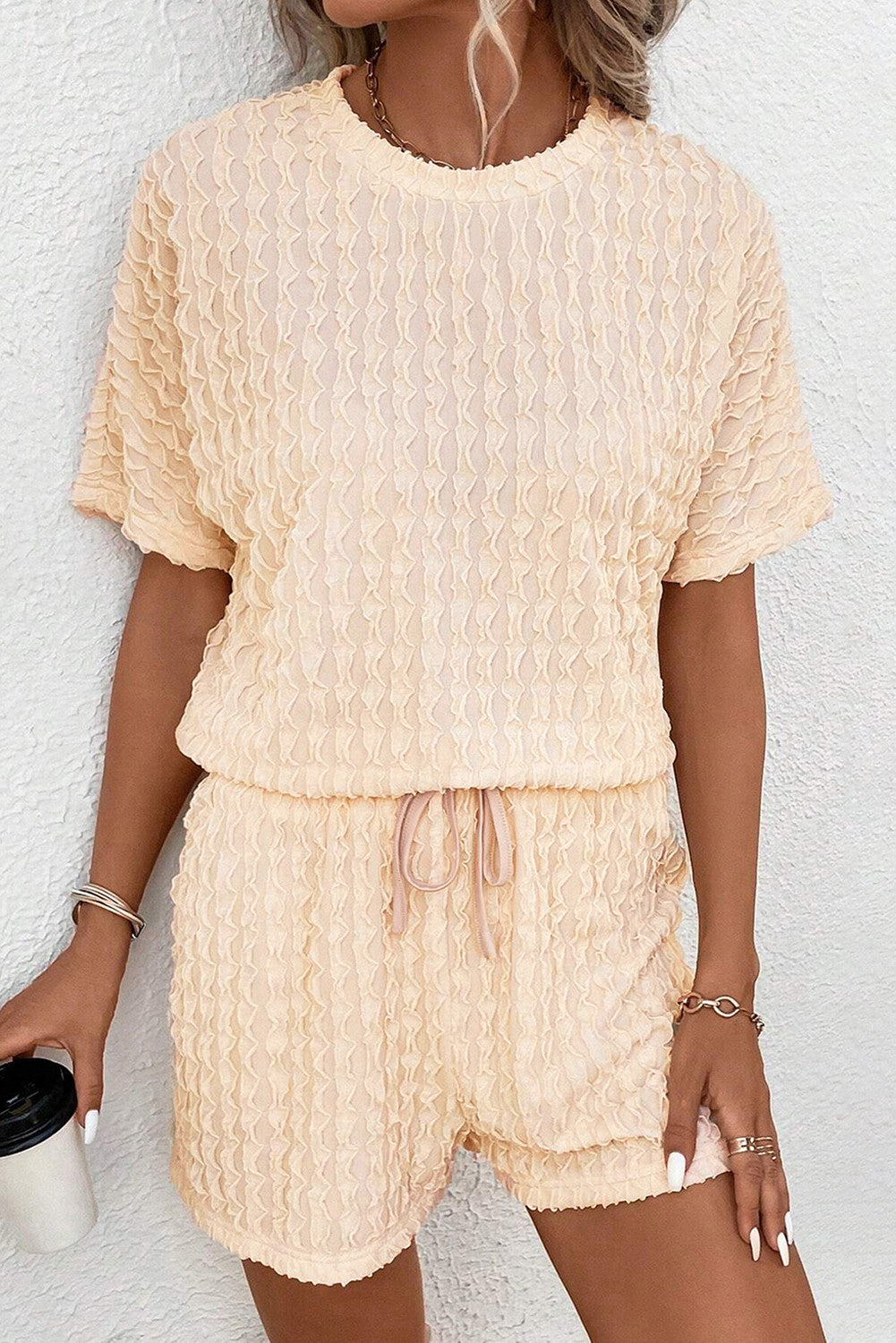 Cream Short Set
