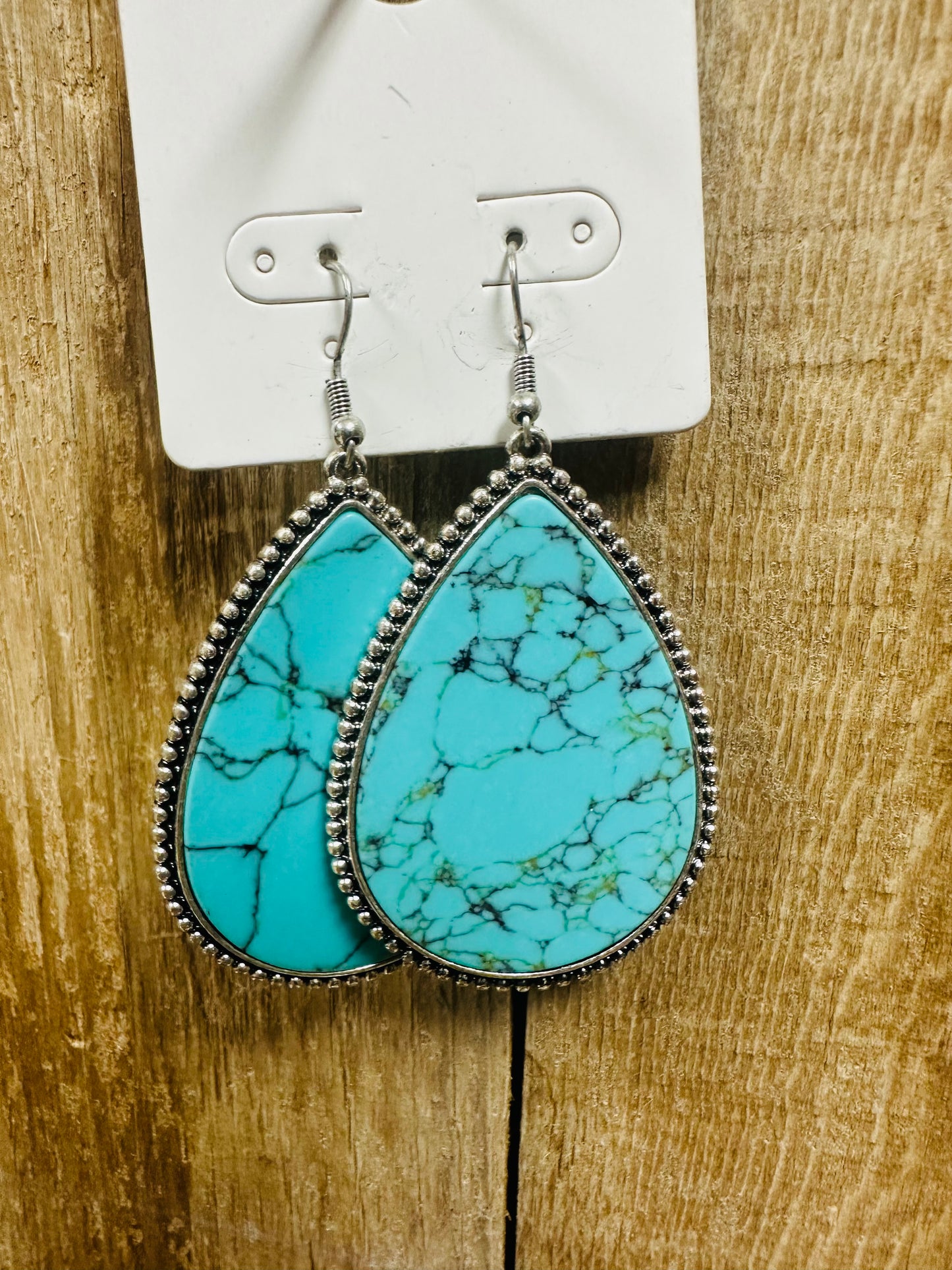 Stoned Tear Drop Dangle (See other Colors)