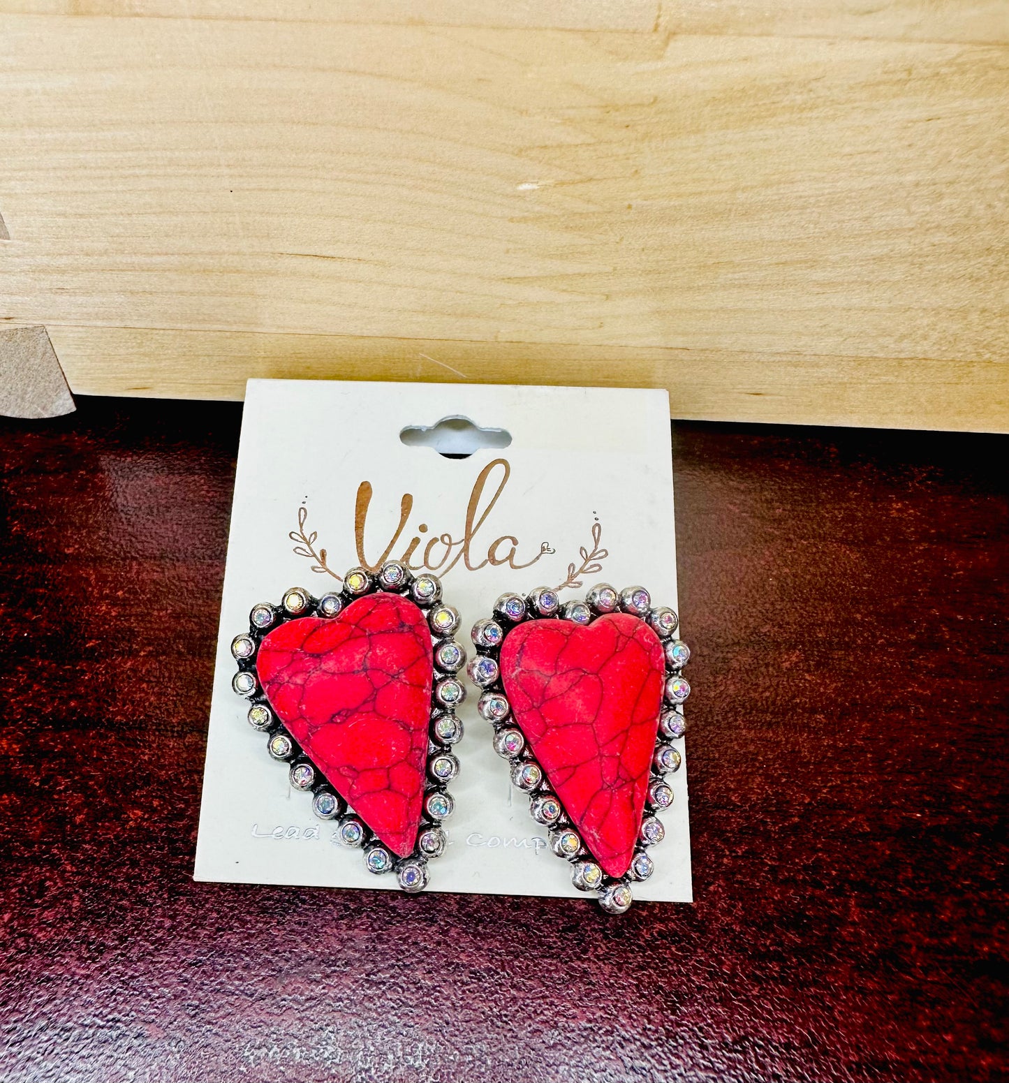 Stone Heart Stud (See other Colors)