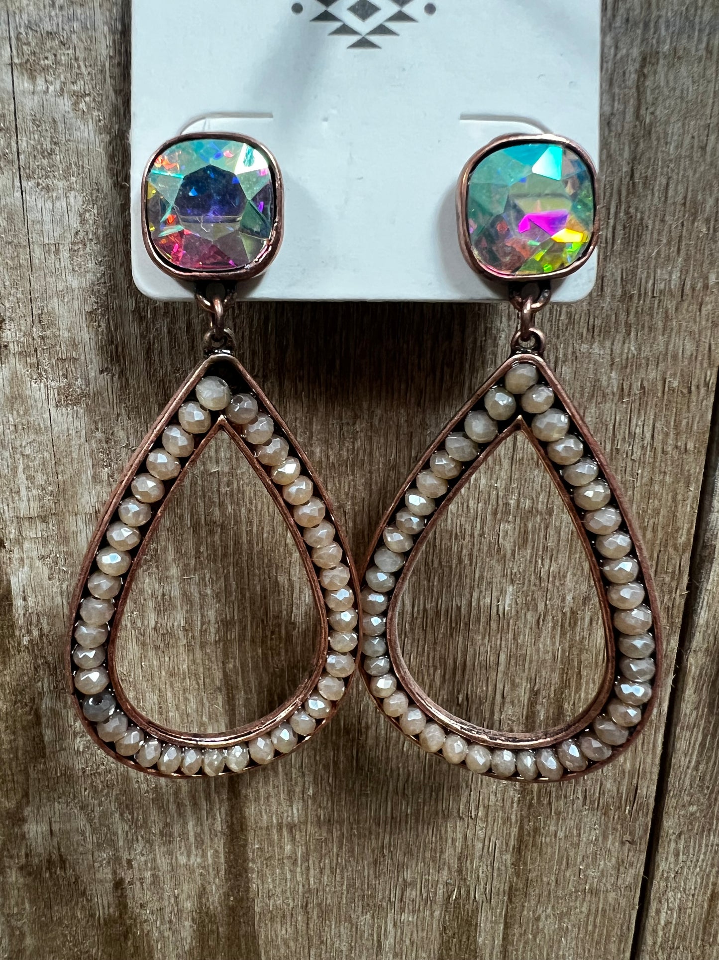 Hollow Beaded Teardrop (See other Colors)