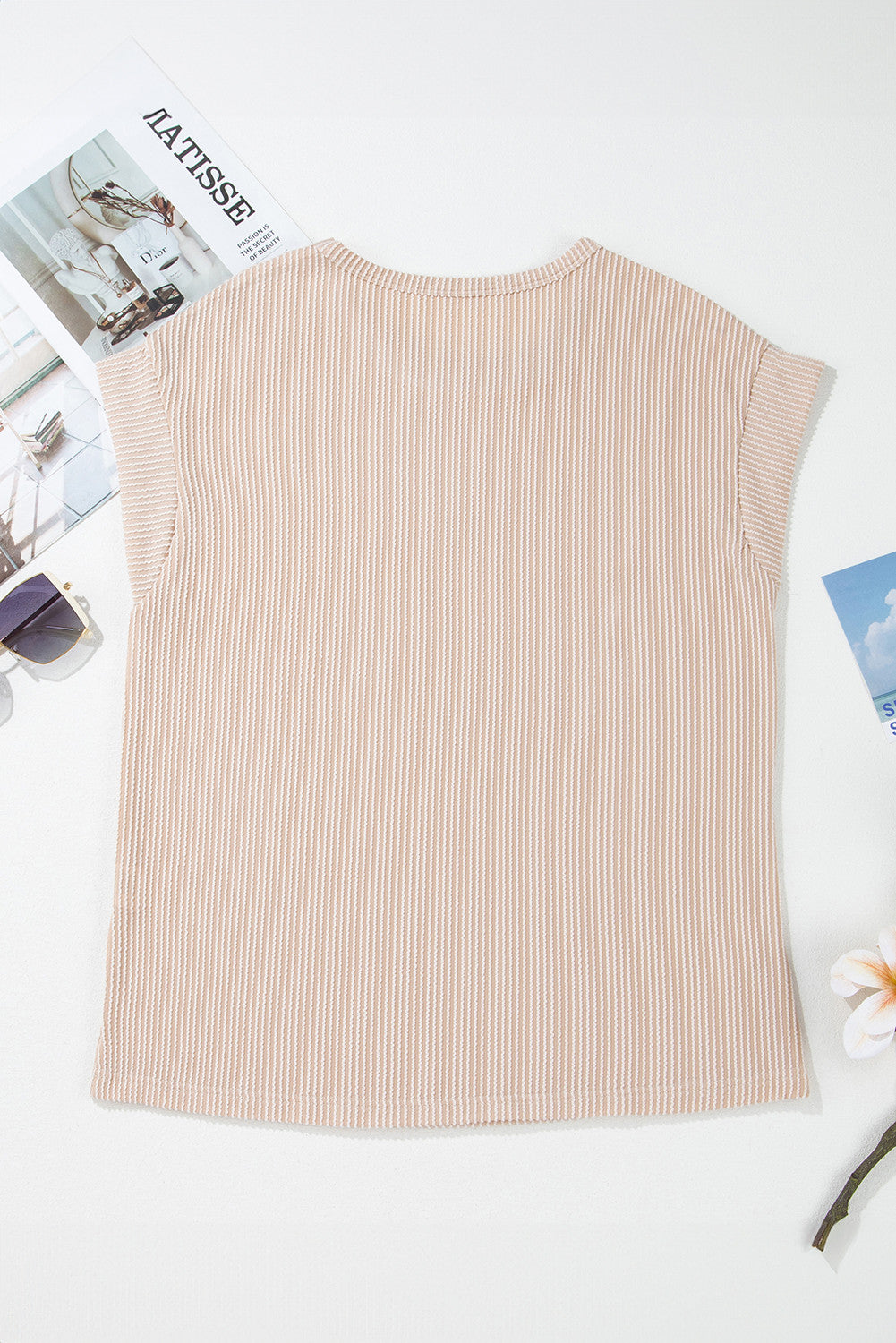 Ribbed Beige Top