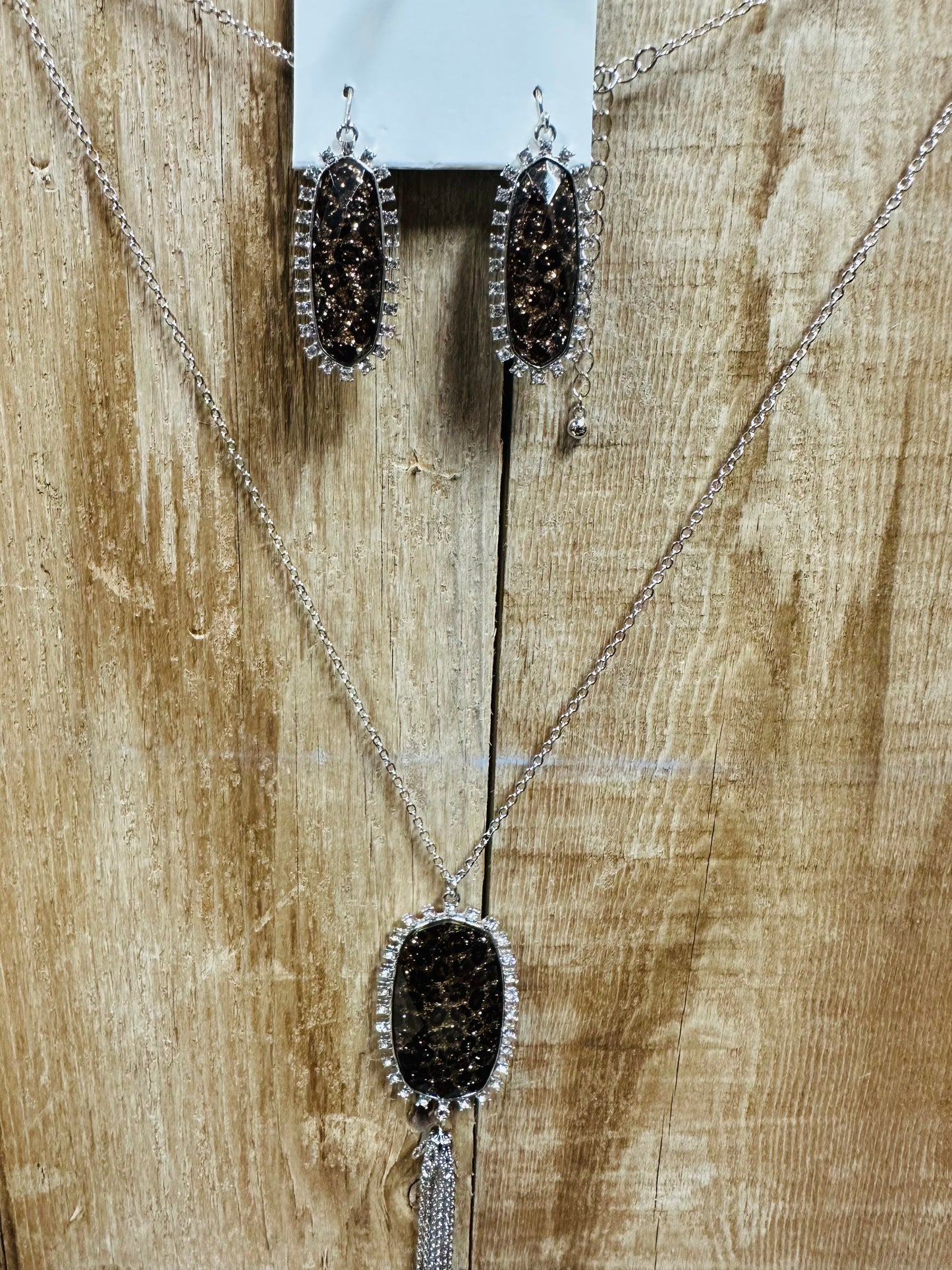 Jeweled Necklace and Earrings (See other Colors)