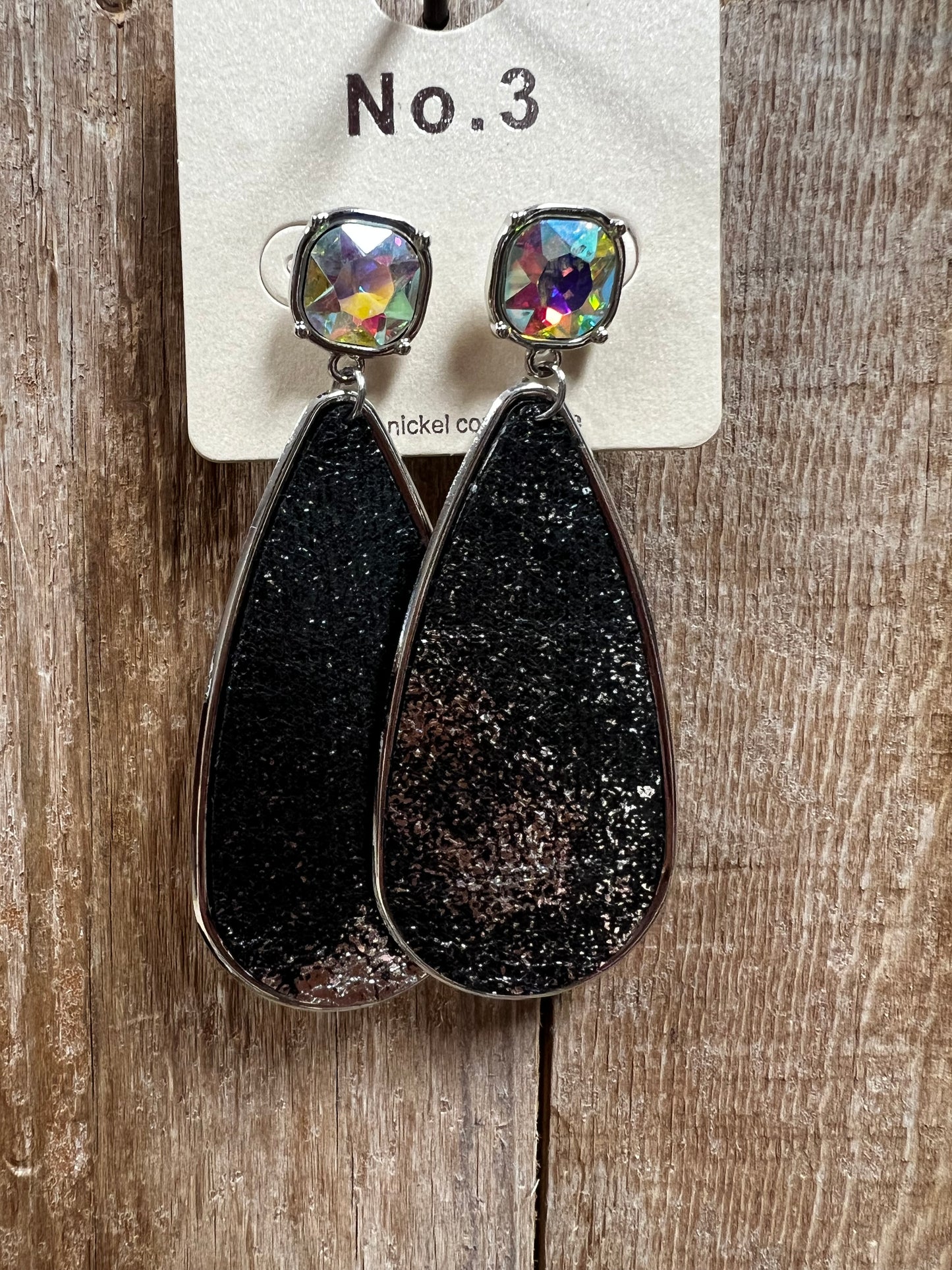 Glitter Blind Stud Teardrop (See other Colors)