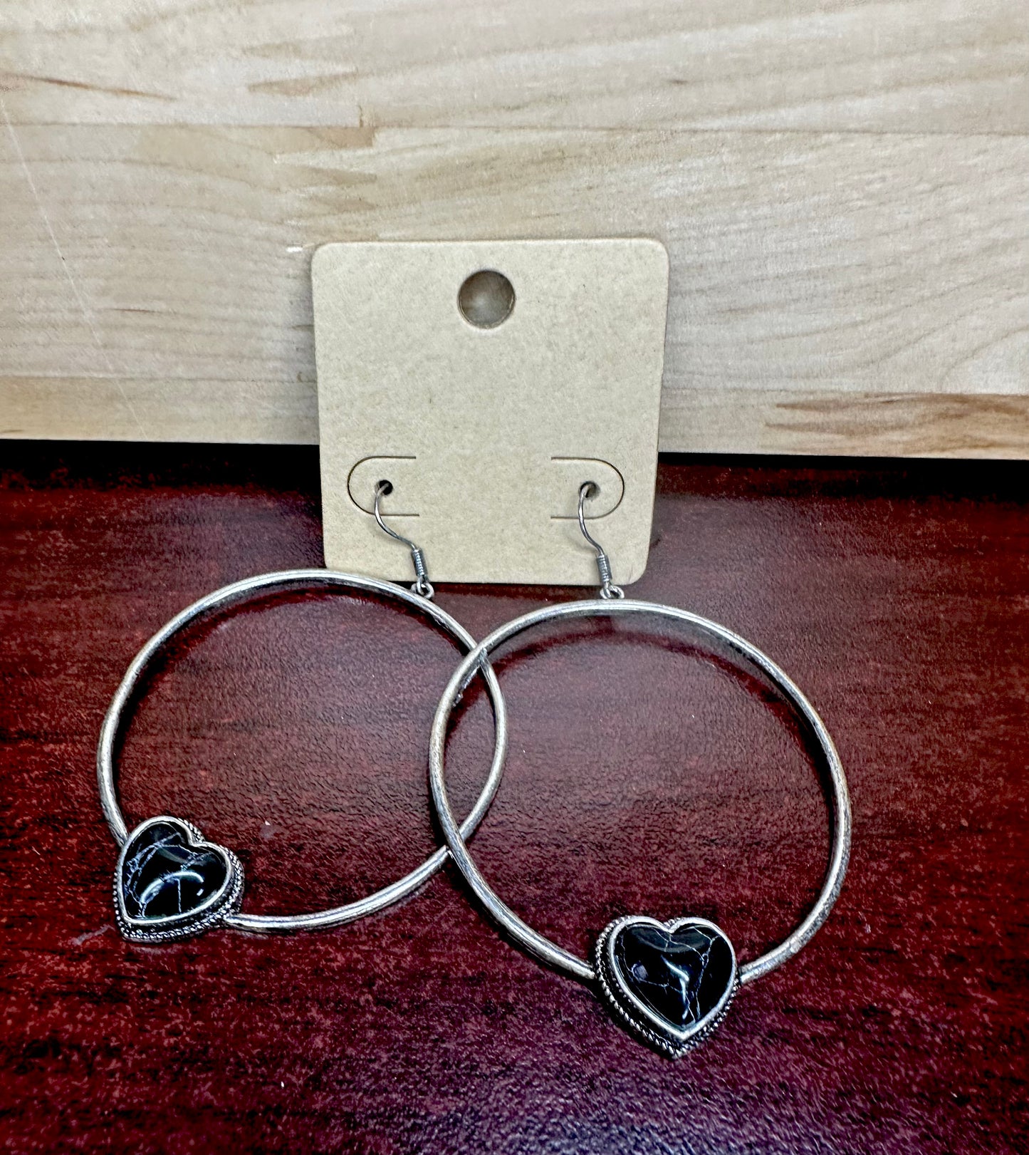 Stone Heart Hoop (See other Colors)