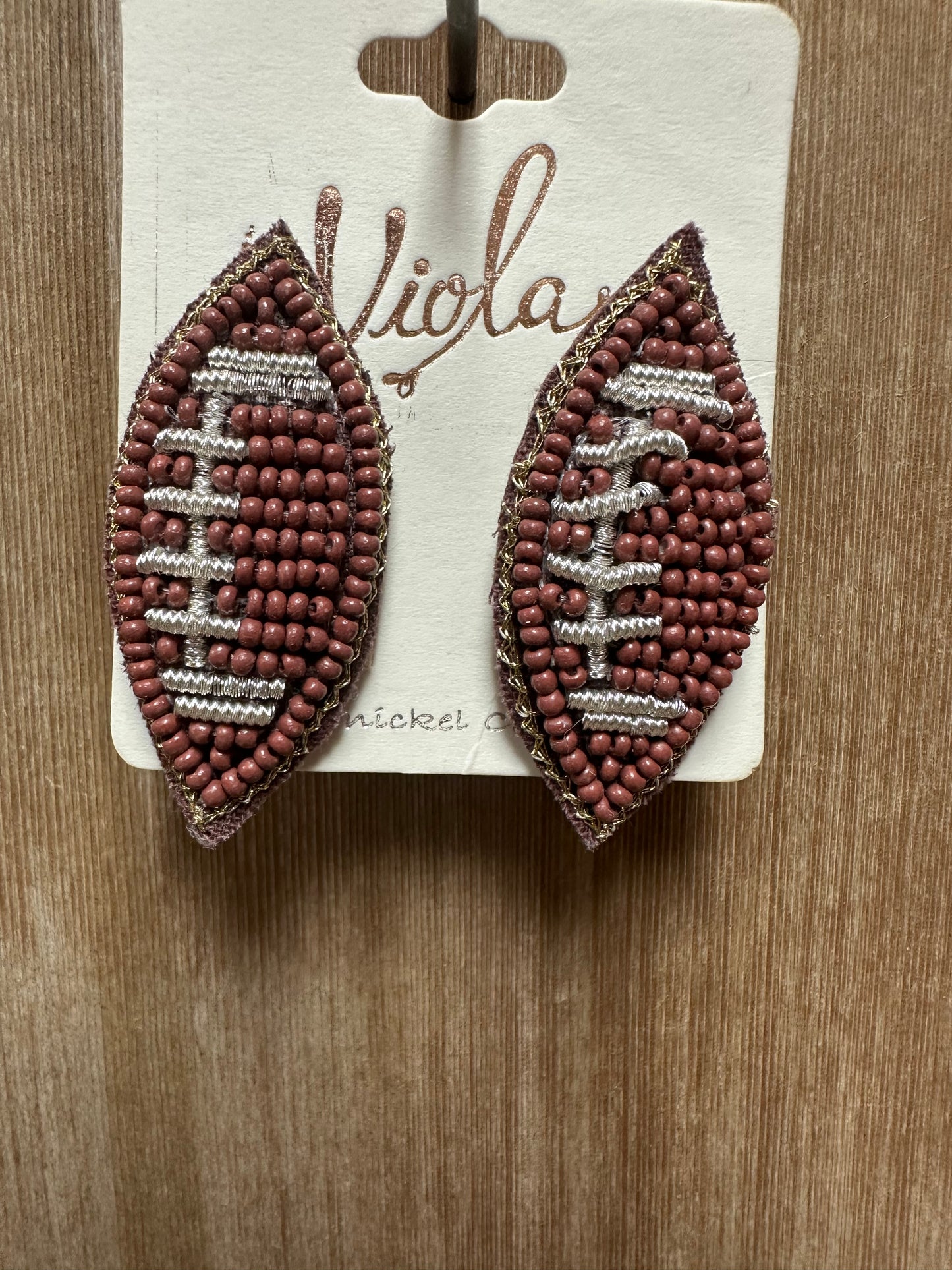 Beaded Football Studs