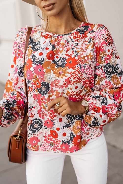 Floral LS Blouse