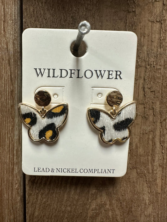 Cheetah Butterfly Studs (See other Colors)