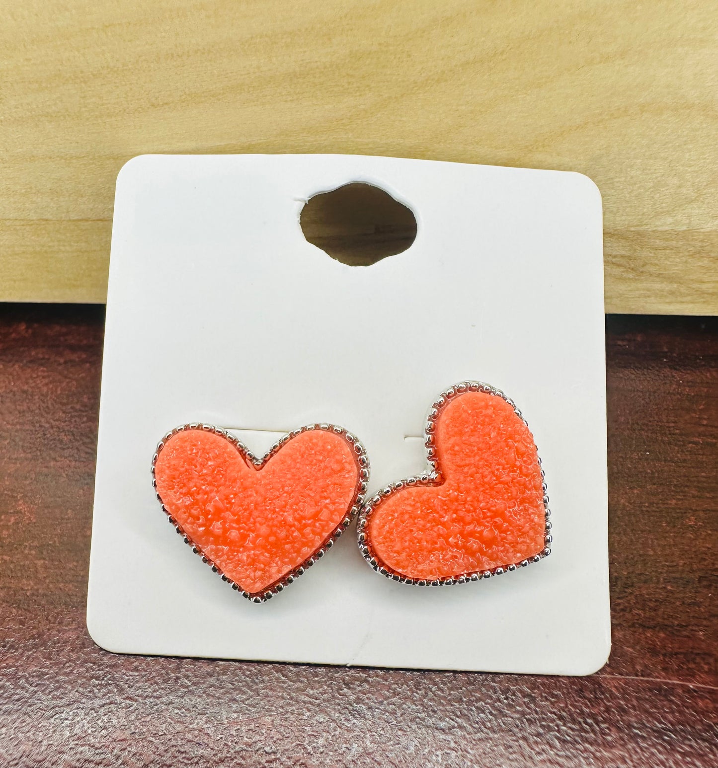 Druzy Heart Studs (See other Colors)