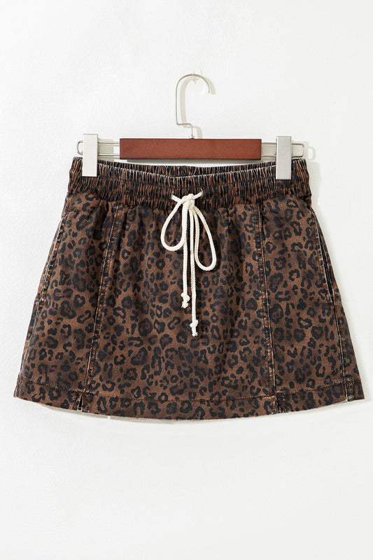 Cheetah Demin Skort