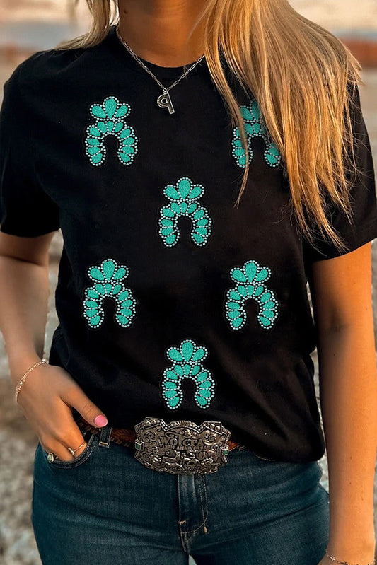 Black Concho Patch Tee