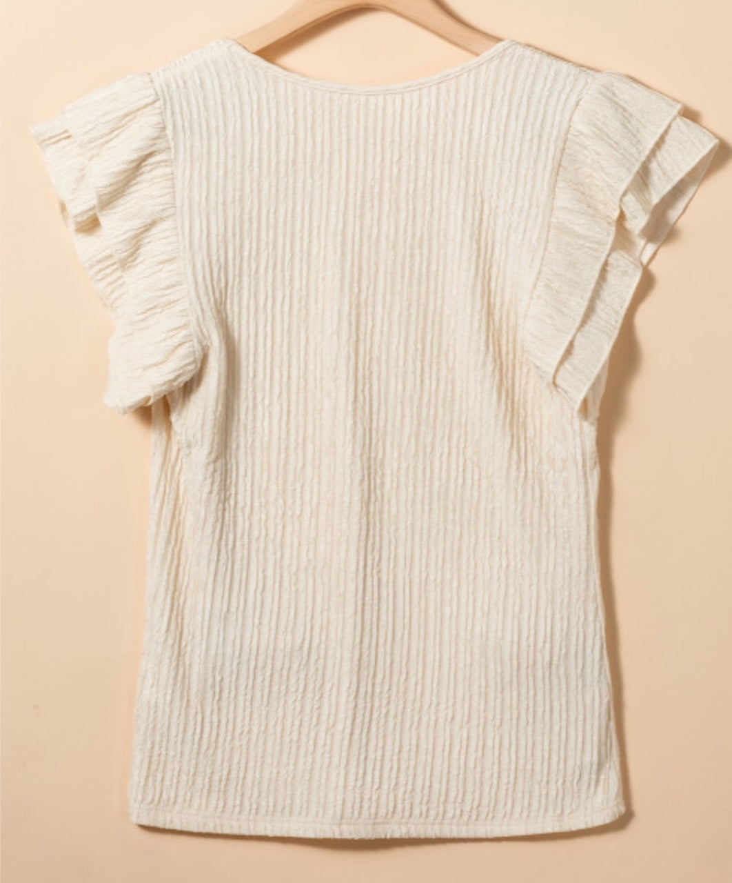 Crinkle V-Neck Top (See other Colors)